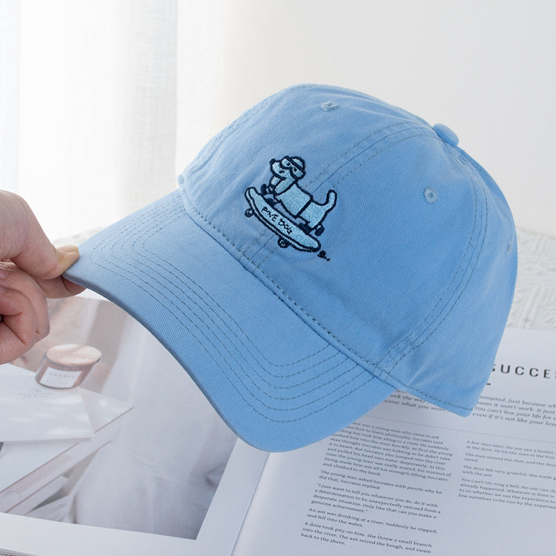 Wholesale Cute Skateboard Puppy Baseball Cap Soft Top Sunshade Hat